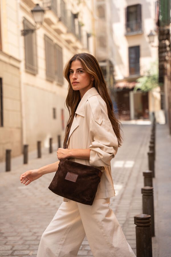 The Code Bolsa a tiracolo Dakota em croute Castanho