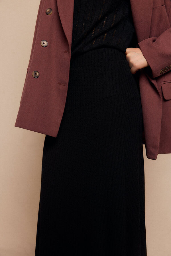 Slowlove Jersey-knit circle skirt Black