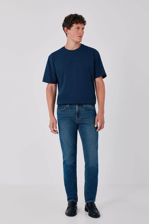 Cortefiel Basic T-shirt Navy