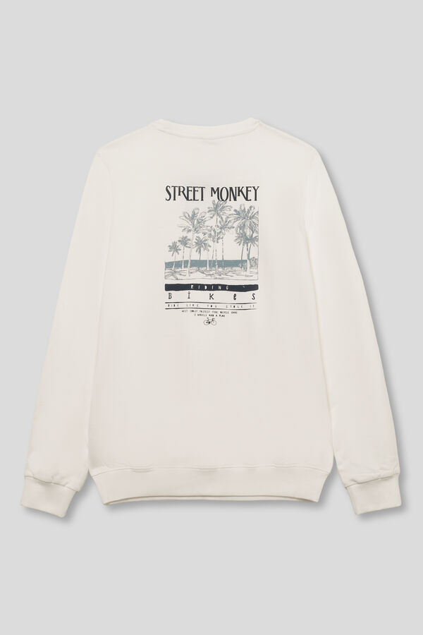 Street Monkey Sweatshirt da moda  Ecru