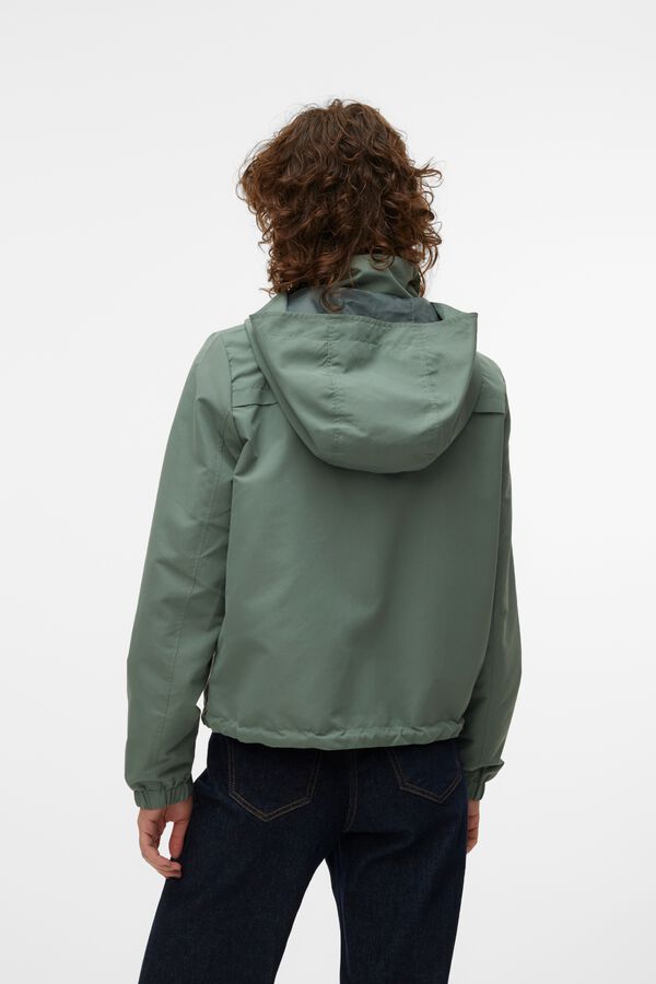 Vero Moda Parka curta com fecho-&eacute;clair oculto Verde
