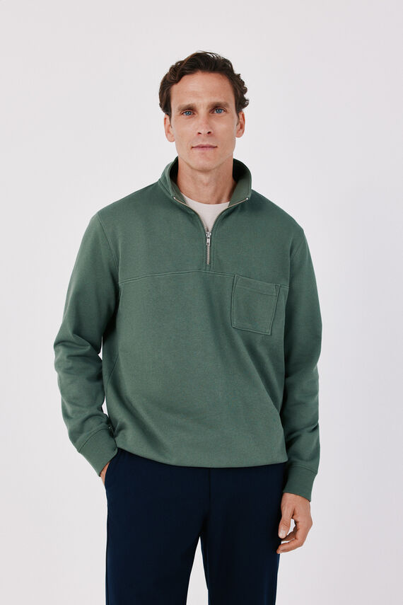 Sudadera cuello cremallera