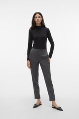 Vero Moda Calças compridas retas femininas Cinzento