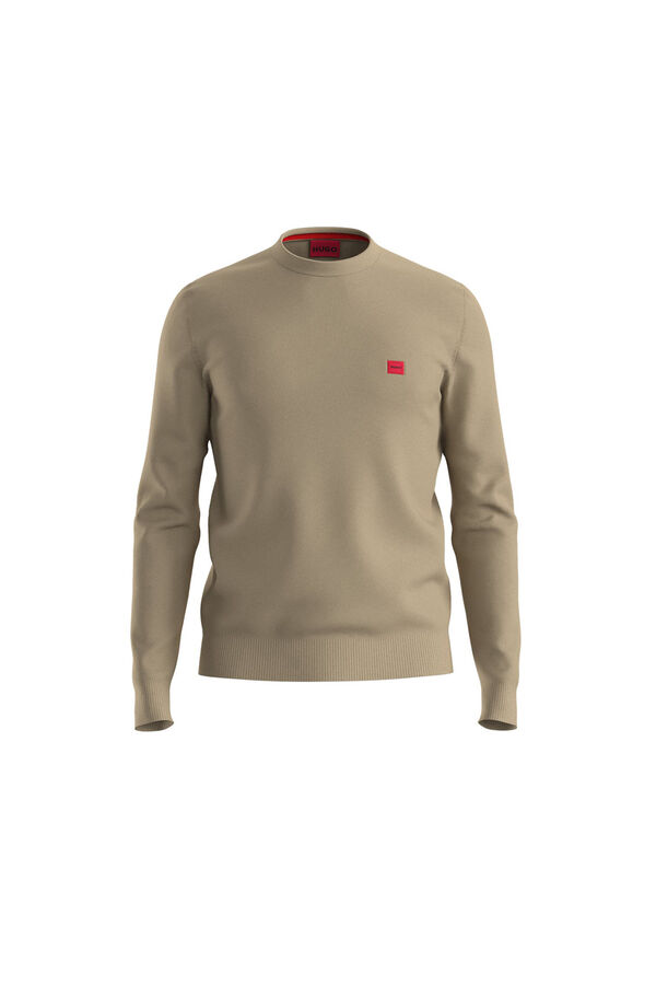 HUGO Round neck jumper Beige