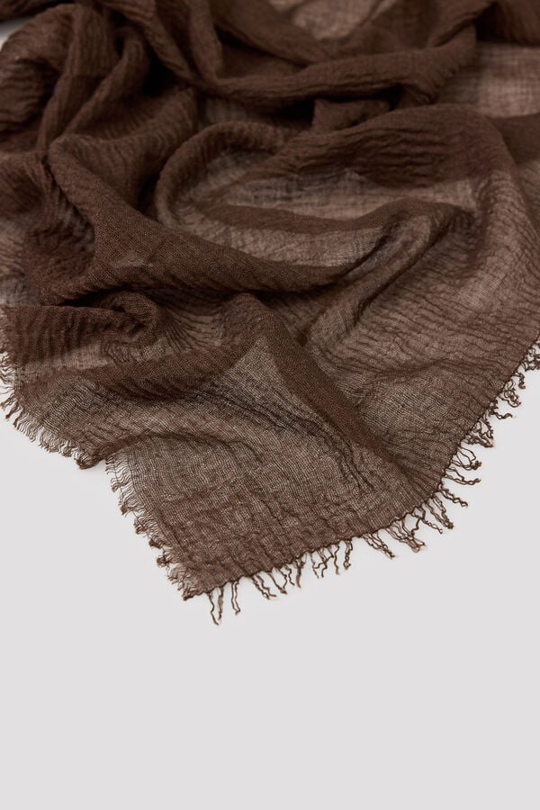 Cortefiel Rough texture scarf Brown