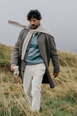 OOTO Sobretudo xadrez inglês Tostado