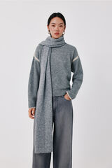 Cortefiel Perkins contrast jumper Grey