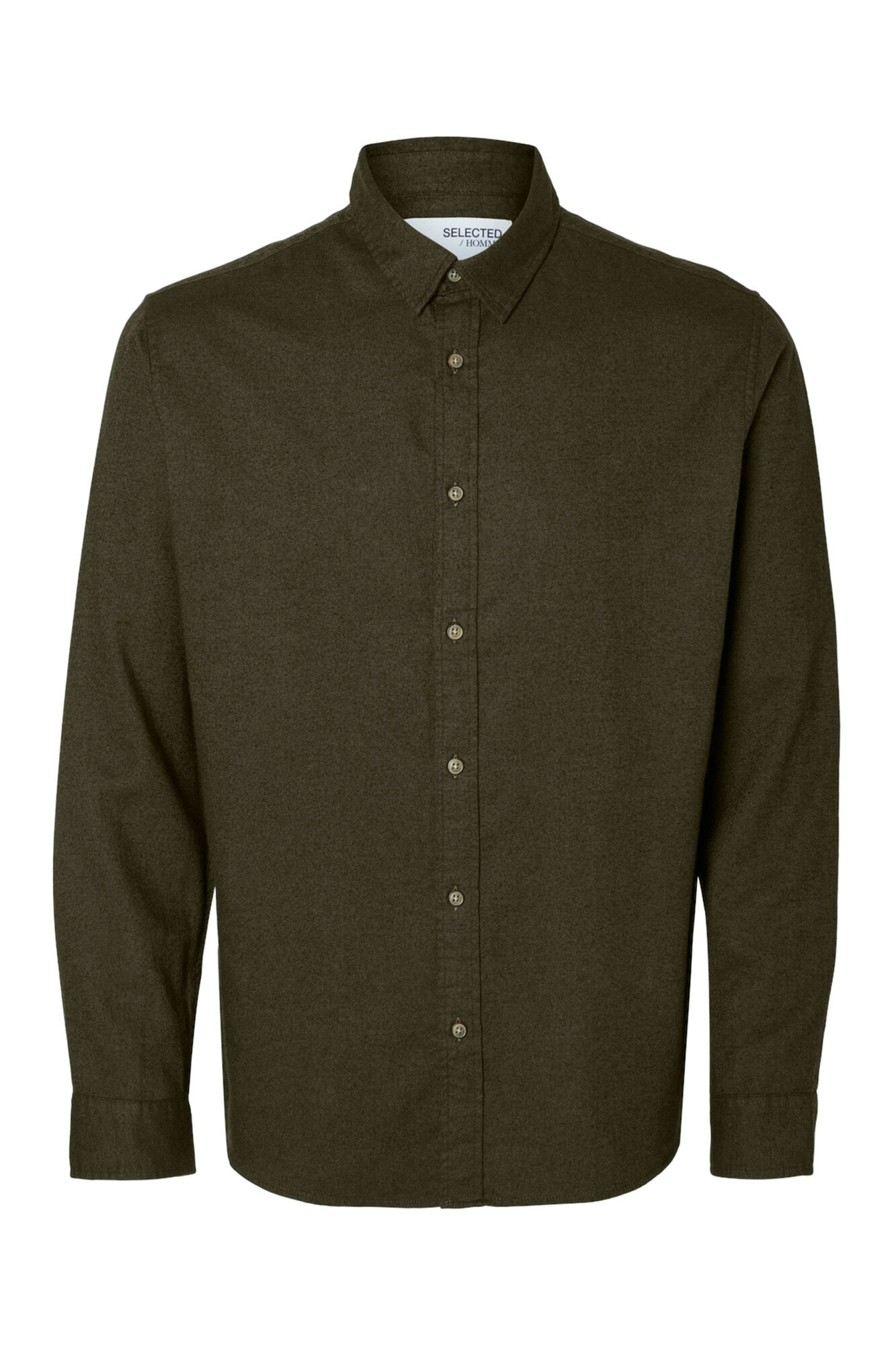 Selected Camisa de manga comprida com corte slim