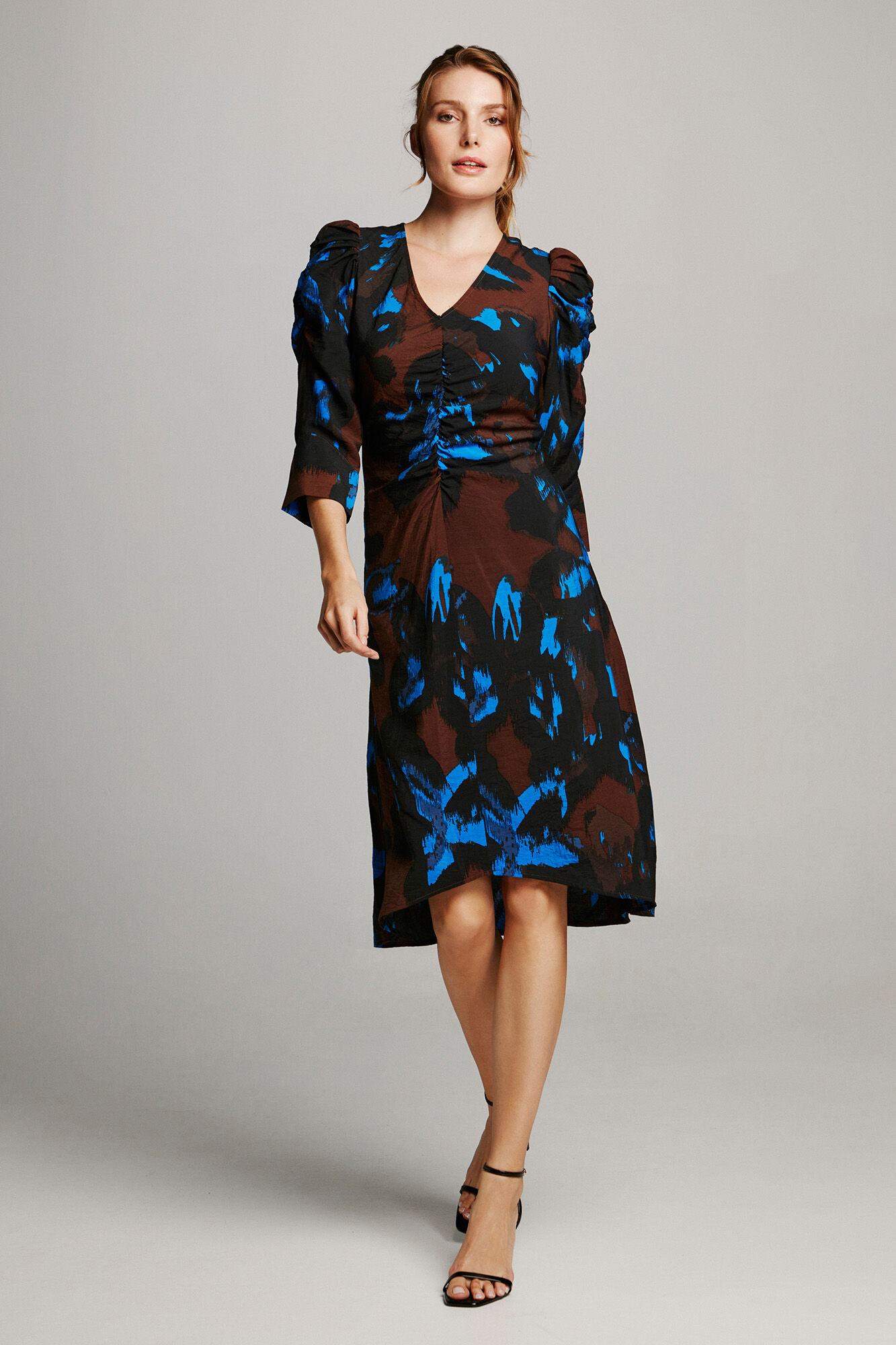 Vestidos midi manga larga best sale