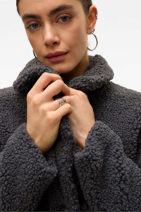 Vero Moda Sobretudo de borrego  Cinzento