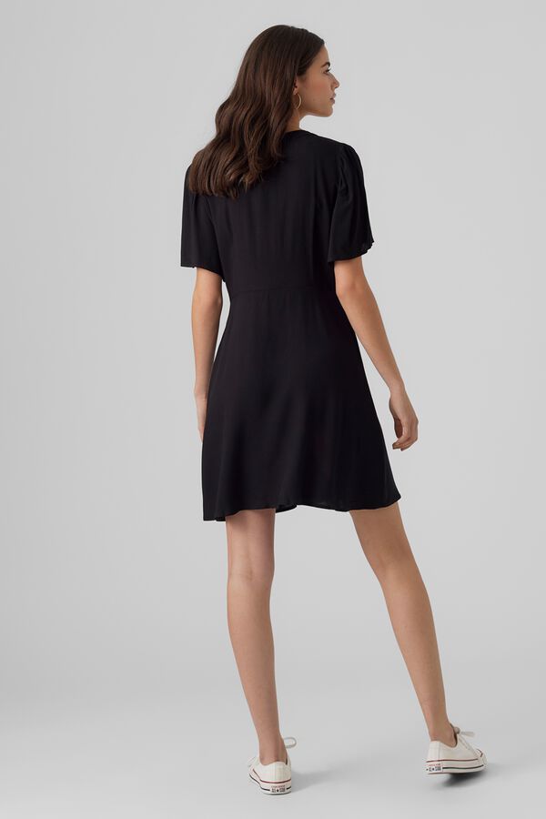 Vero Moda Vestido curto com bot&otilde;es Cinzento