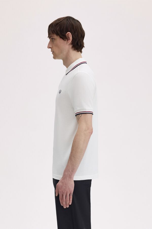 Fred Perry Polo em dois tons Fred Perry Ecru