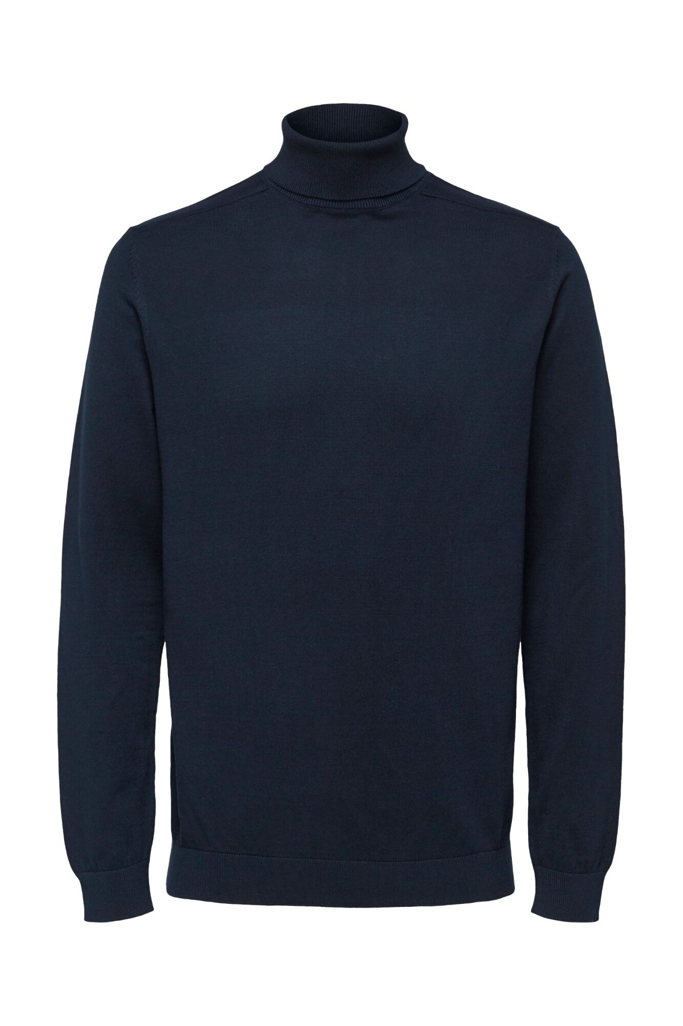 Selected Camisola gola alta em algod&atilde;o org&acirc;nico