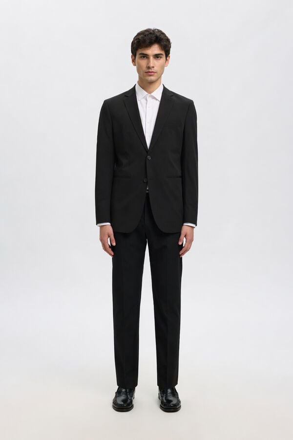 Selected Slim Fit suit trousers Black