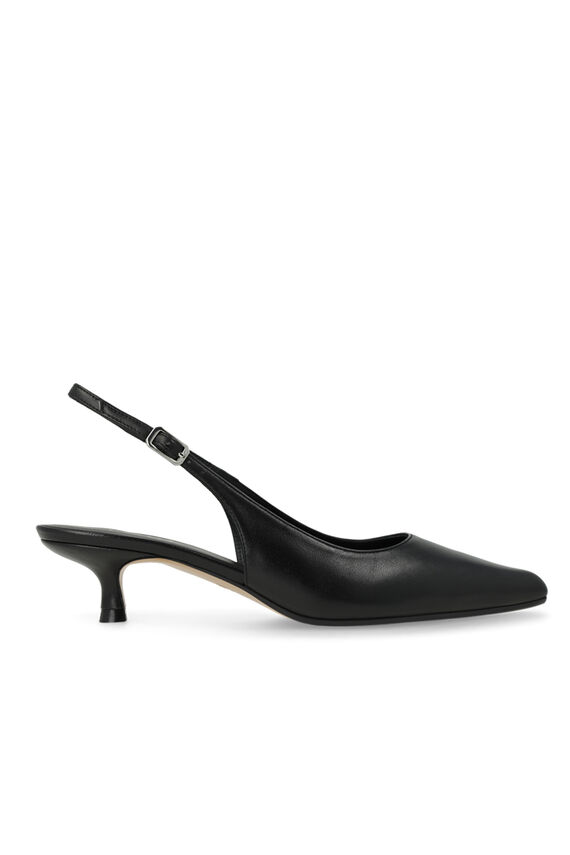 Zapatos de salón destalonados en piel