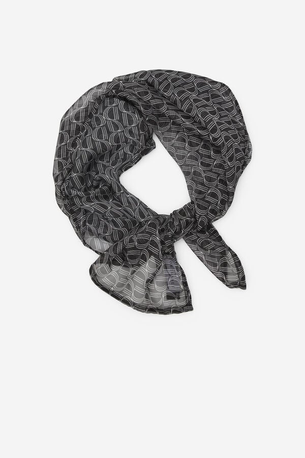 Cortefiel Two-tone satin-finish bandana Printed white