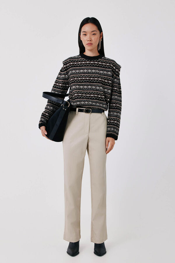 Cortefiel Fair Isle jumper Black