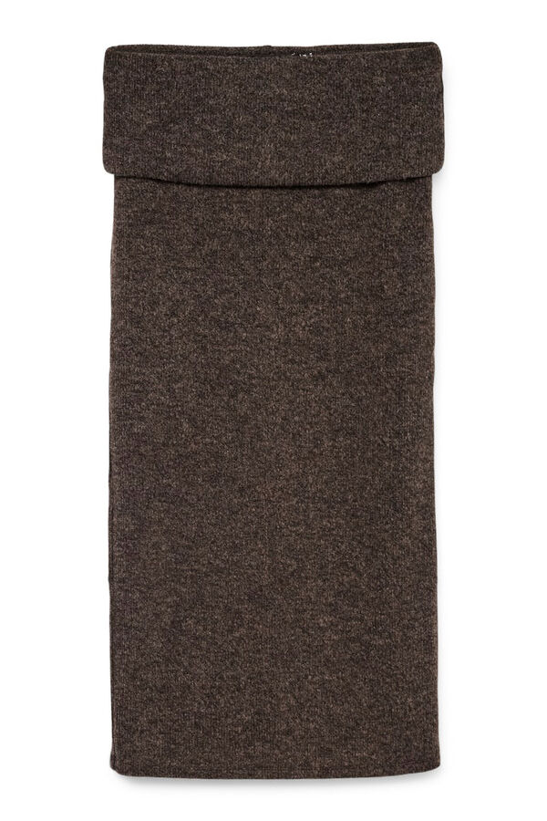 Vero Moda Skirt midi jersey-knit Dark brown