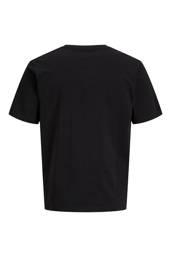 Jack & Jones T-shirt 100% algod&atilde;o org&acirc;nico Preto