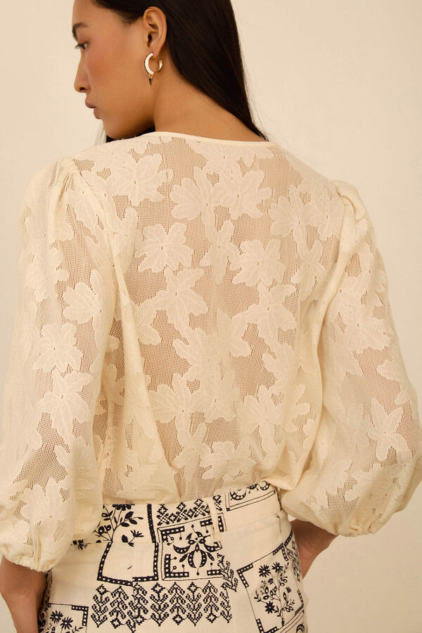 Meisie Blusa em renda Branco