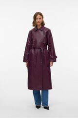 Vero Moda Sobretudo longo de trench sintético Roxo