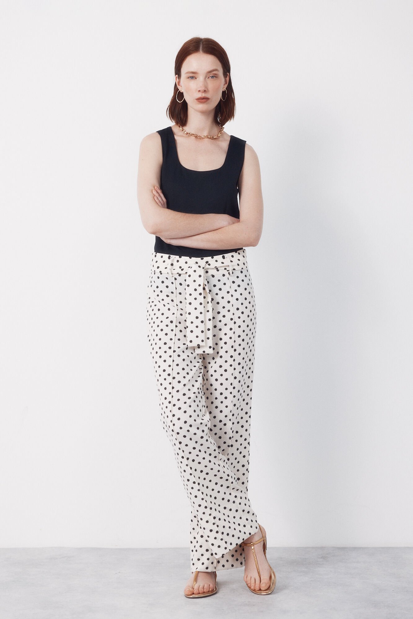 Cortefiel Structured fluid trousers