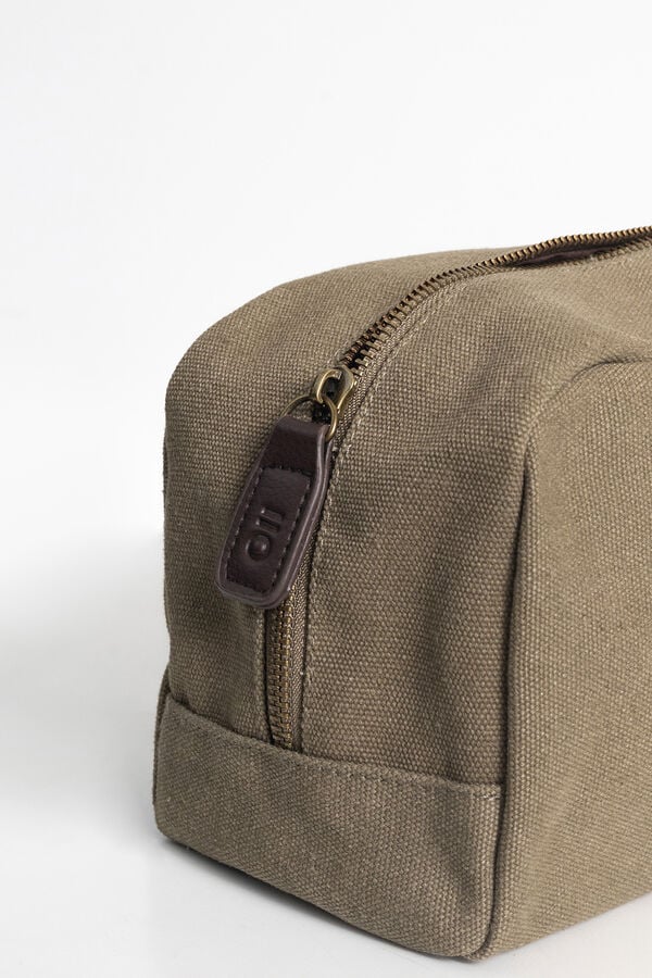 PuroEGO Necessaire de lona marrom Tostado