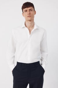 Cortefiel Slim fit easy-iron ottoman dress shirt