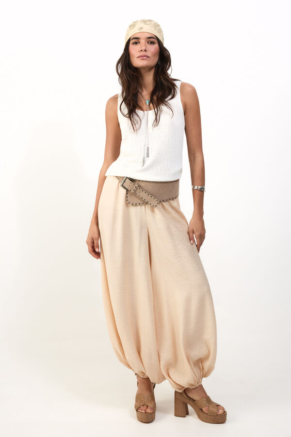 Slowlove Top tirantes botones Branco