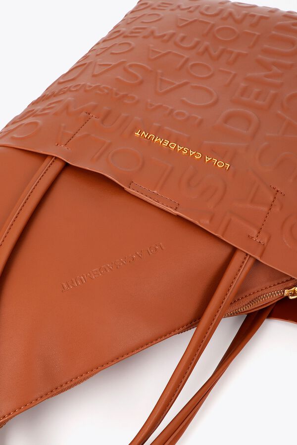 Lola Casademunt Mala tote bag b&aacute;sica monograma Castanho