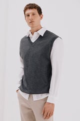 Cortefiel Cotton cashmere knit jersey-knit Grey