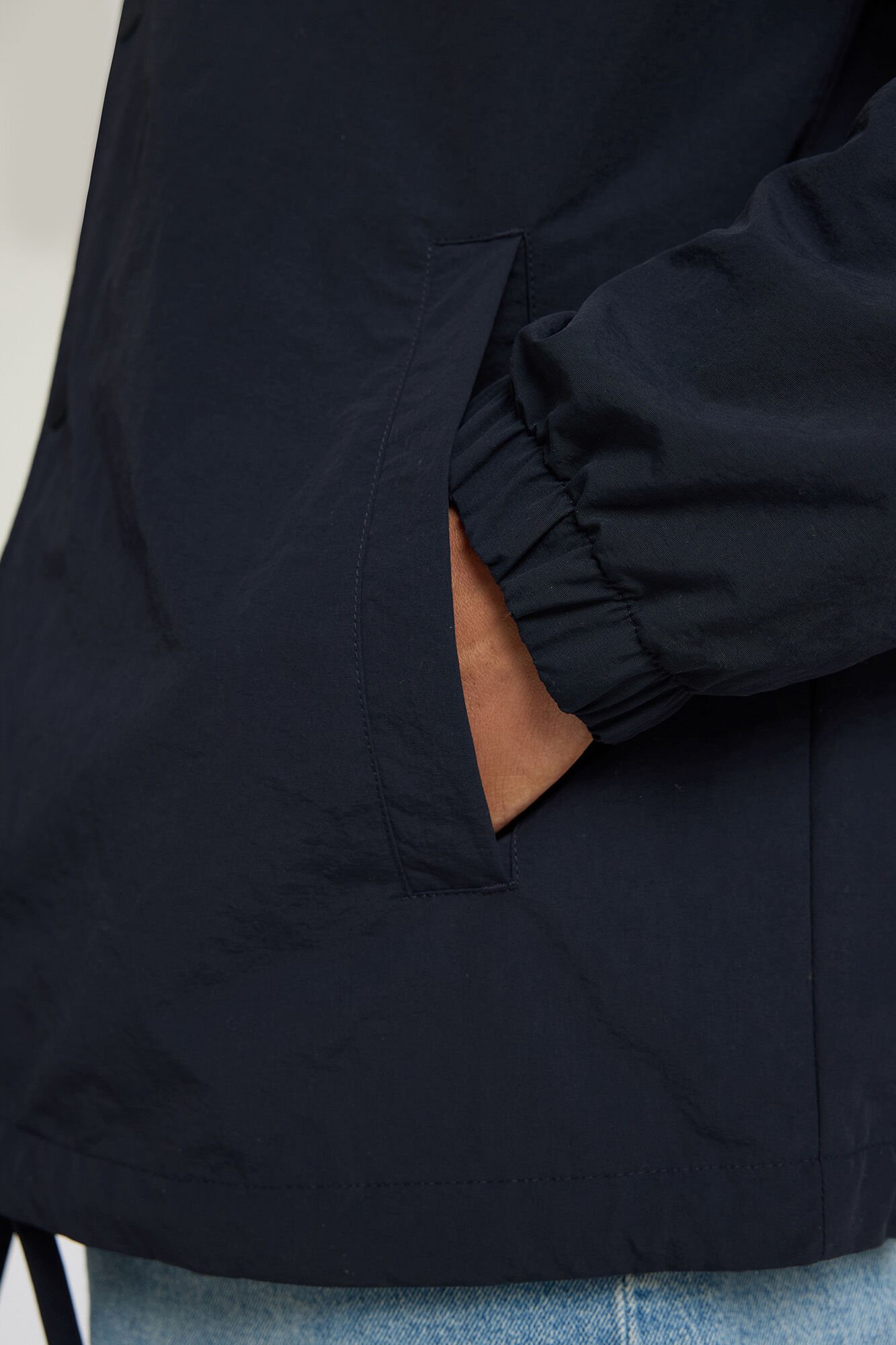 Selected Casaco curto com gola confeccionado com materiais reciclados