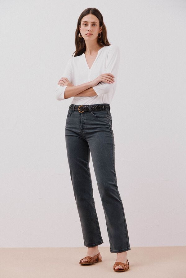 Cortefiel Sensational straight jeans Dark grey