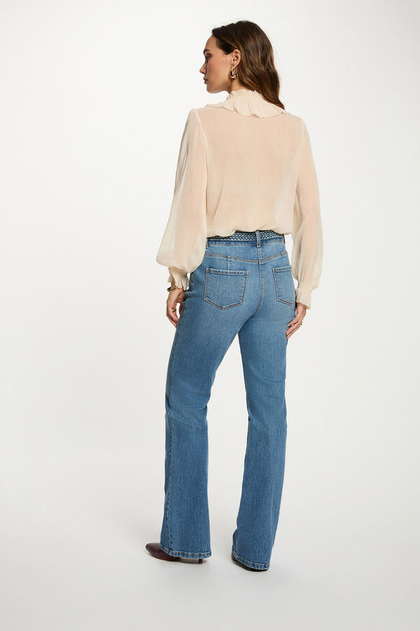 Morgan Camisa fluida com gola em V Ecru