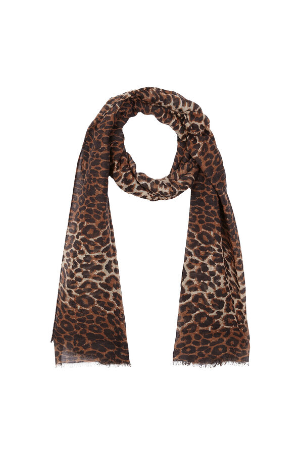 Cortefiel Leopard scarf Printed brown