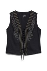 Vero Moda Chaleco boho Negro