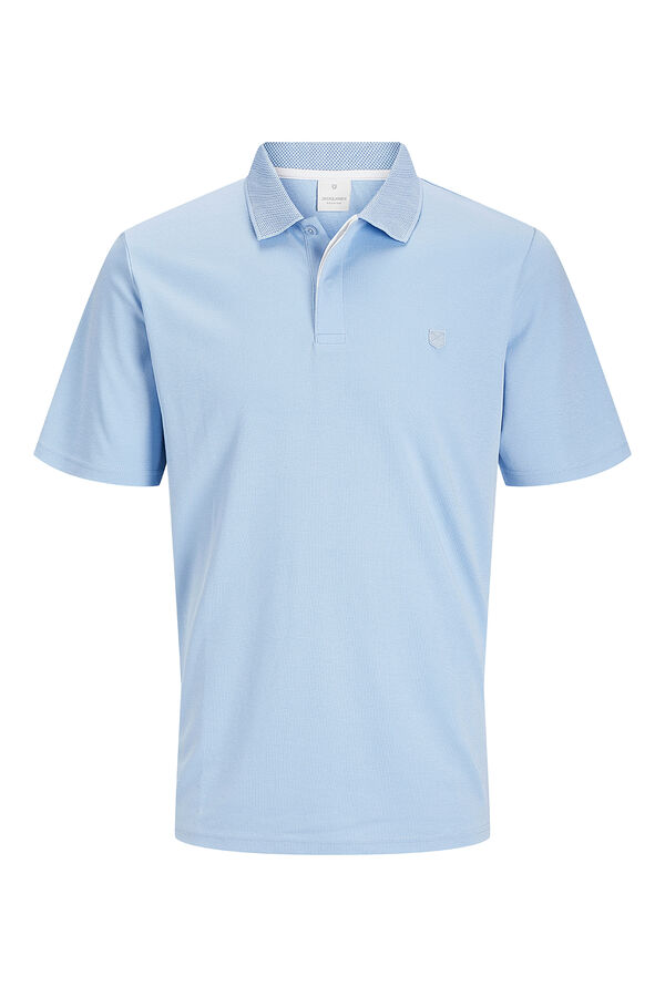 Jack & Jones Camisa pólo liso de regular fit Azul