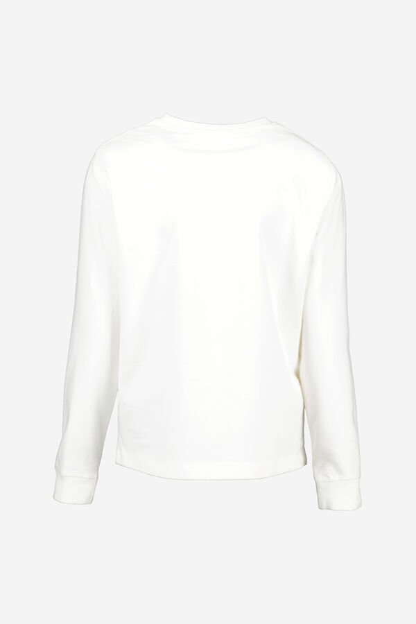 Cortefiel Essential BCI cotton sweatshirt Ivory