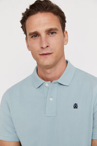 Cortefiel Piqué polo shirt with logo Blue