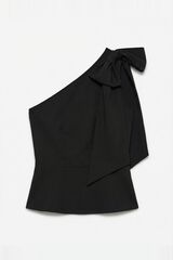 Vero Moda Top assim&eacute;trico com la&ccedil;o Preto