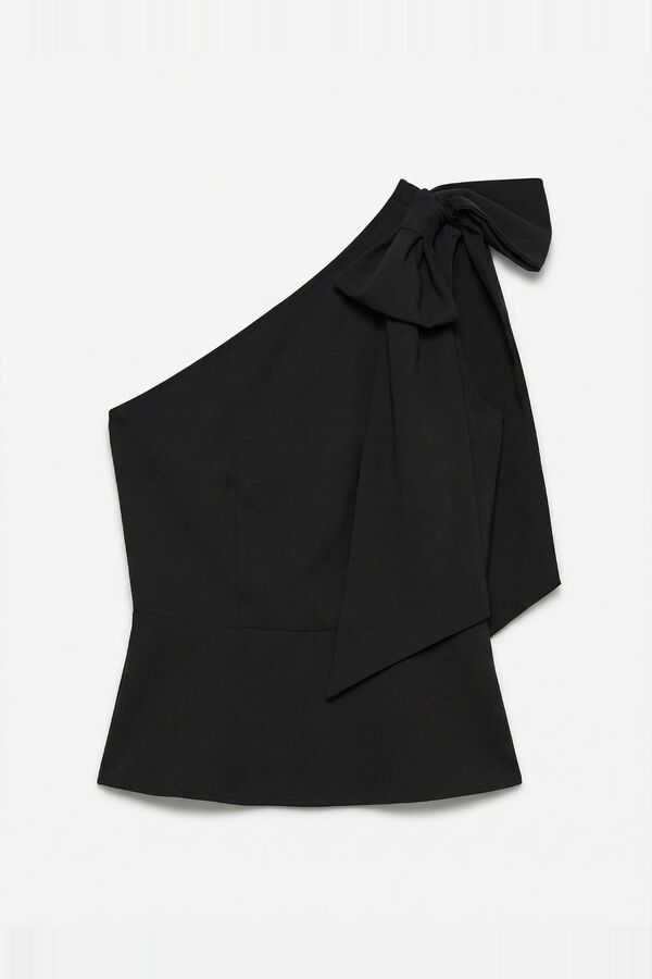 Vero Moda Top assim&eacute;trico com la&ccedil;o Preto