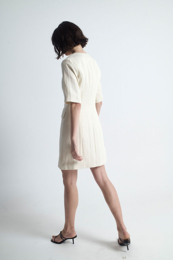 Object Vestido corte blazer Beige