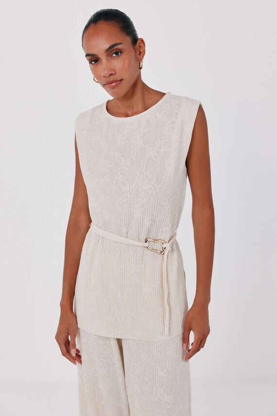 Top jacquard hebilla