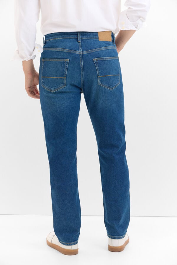 Cortefiel Classic fit dynamic jeans Blue