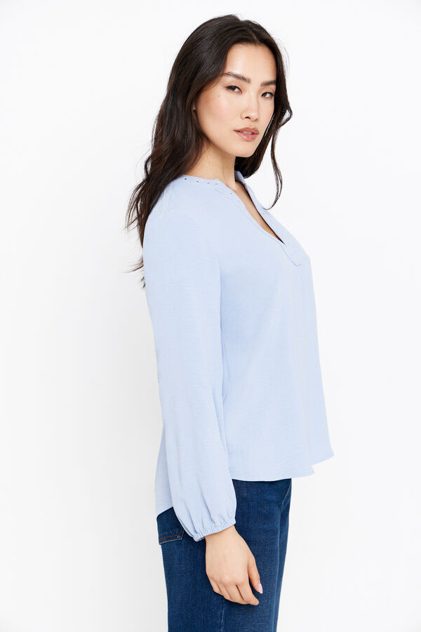 Cortefiel Textured blouse Blue