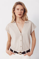 Cortefiel Piqu&eacute; polo Beige