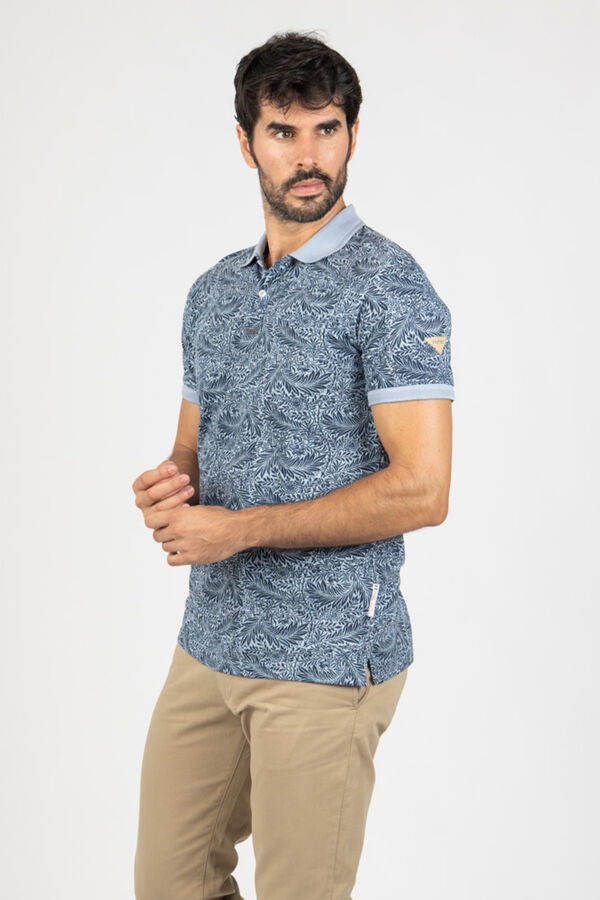 Privata Polo manga corta Estampado azul