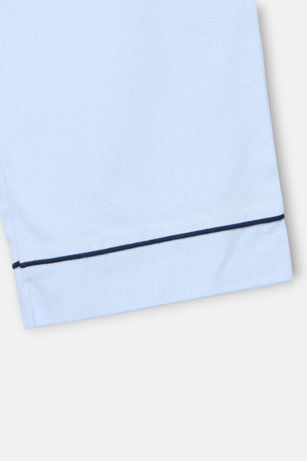 Silbon Pijama camiseiro pied-de-poule Azul