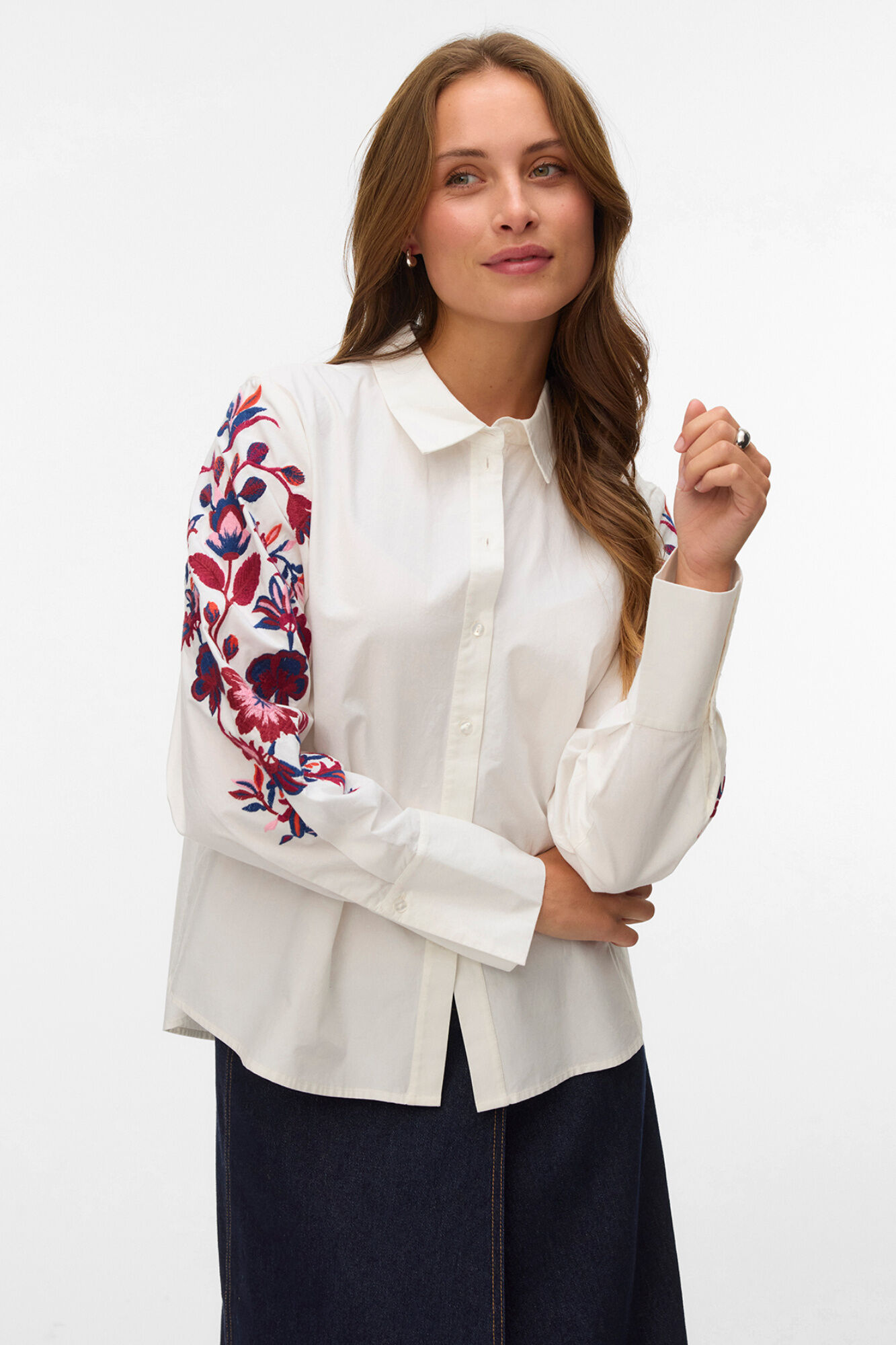 Vero Moda Camisa com bordado nas mangas
