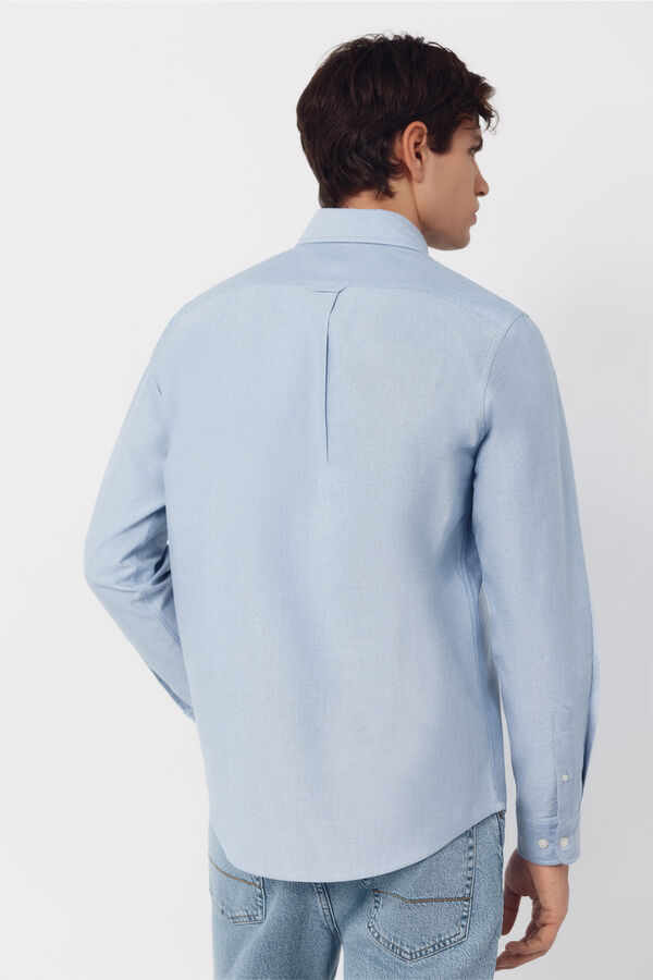 Cortefiel Camisa oxford lisa Azul